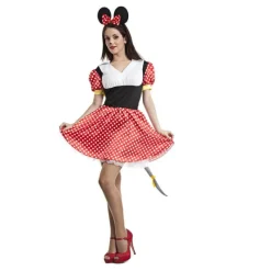 Mujer Disfrazzes Disfraces Mujer|Disfraces Disney^Disfraz de Ratoncita Minnie Mouse corto