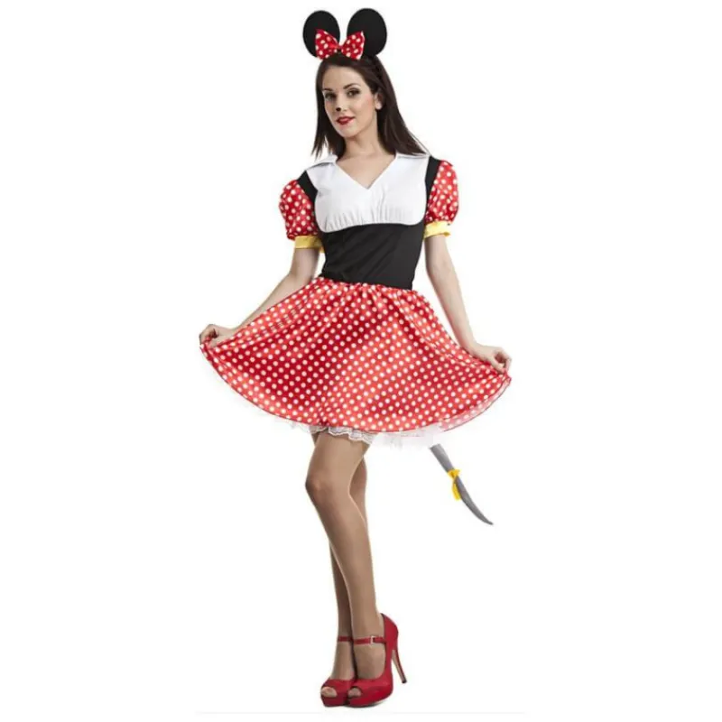 Mujer Disfrazzes Disfraces Mujer|Disfraces Disney^Disfraz de Ratoncita Minnie Mouse corto