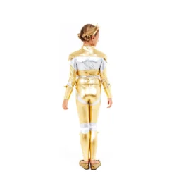 Disfrazzes Disfraces Infantiles|Disfraces Dc^Disfraz de Robot Woman Estelar Dorado para niña