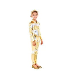 Disfrazzes Disfraces Infantiles|Disfraces Dc^Disfraz de Robot Woman Estelar Dorado para niña