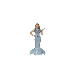New Disfraz de Sirena Cola Larga Azul para niña Disfraces Infantiles