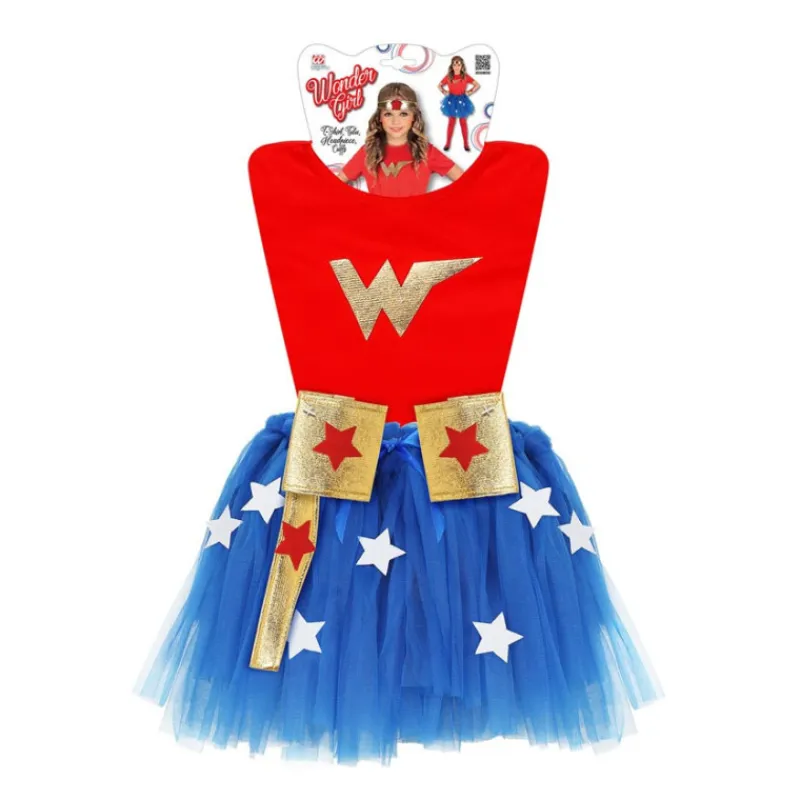 Hot Disfraz de Súper Heroína Roja y Azul para Niña Disfraces Infantiles|Disfraces Dc