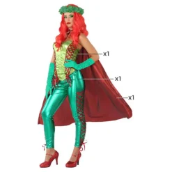 Mujer Disfrazzes Disfraces Mujer^Disfraz de Superheroina Verde para mujer