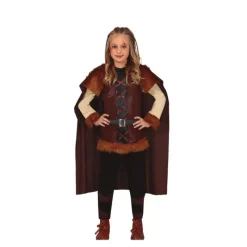 Sale Disfraz de Vikinga marrón para niña Disfraces Infantiles|Disfraces Medievales Y Vikingos