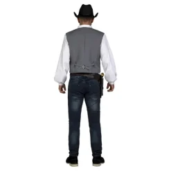 Disfrazzes Prendas Accesorias Para Disfraces^Disfraz o Chaleco Gris de Vaquero para hombre