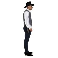 Disfrazzes Prendas Accesorias Para Disfraces^Disfraz o Chaleco Gris de Vaquero para hombre
