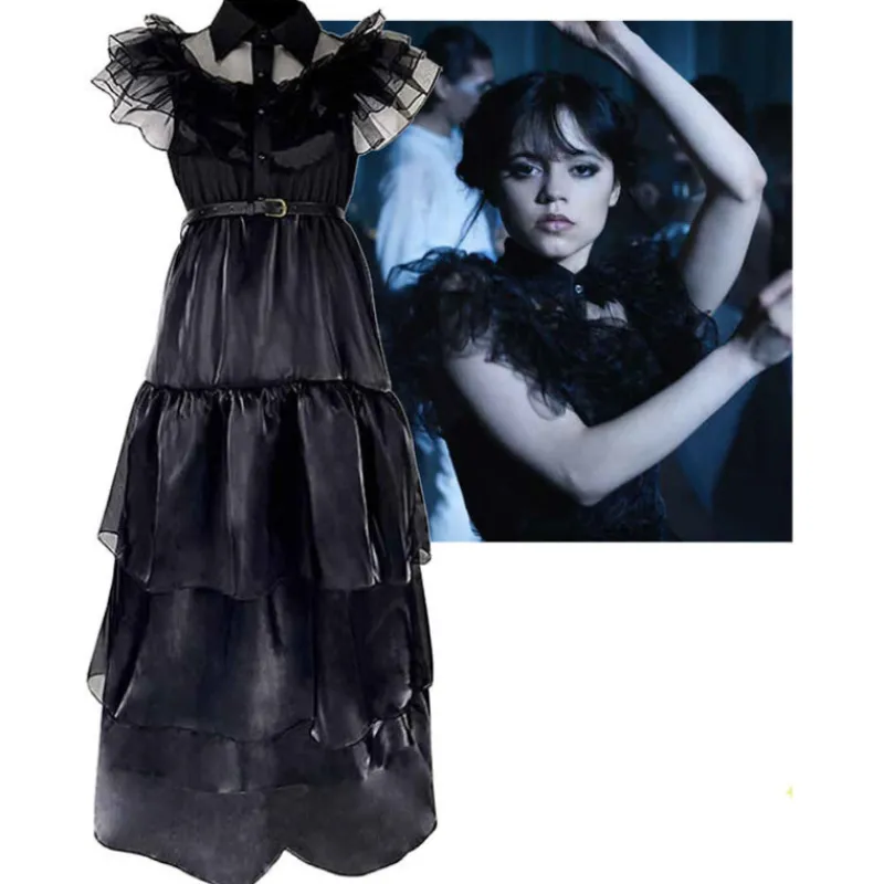 Outlet Disfraz Vestido Baile Miércoles Wednesday Mujer Disfraces Mujer|Disfraces Infantiles