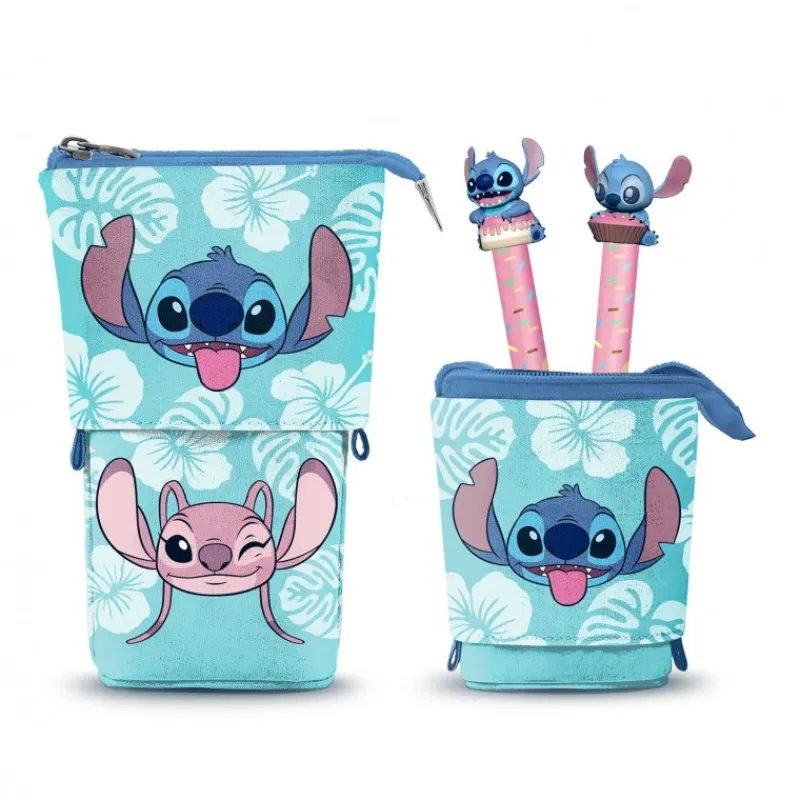 KaracterMania Disney Para Niñas|Para El Cole^Disney Lilo y Stitch Aloha Estuche Portatodo con Bolígrafos Borrables