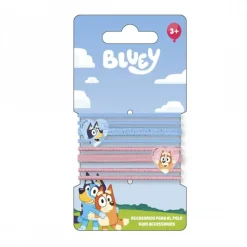 Cerdá Kids Accesorios Para El Pelo, Gafas De Sol Y Kits De Belleza Infantiles ^Elásticos para Pelo Bluey - Set 8 Piezas para Niños