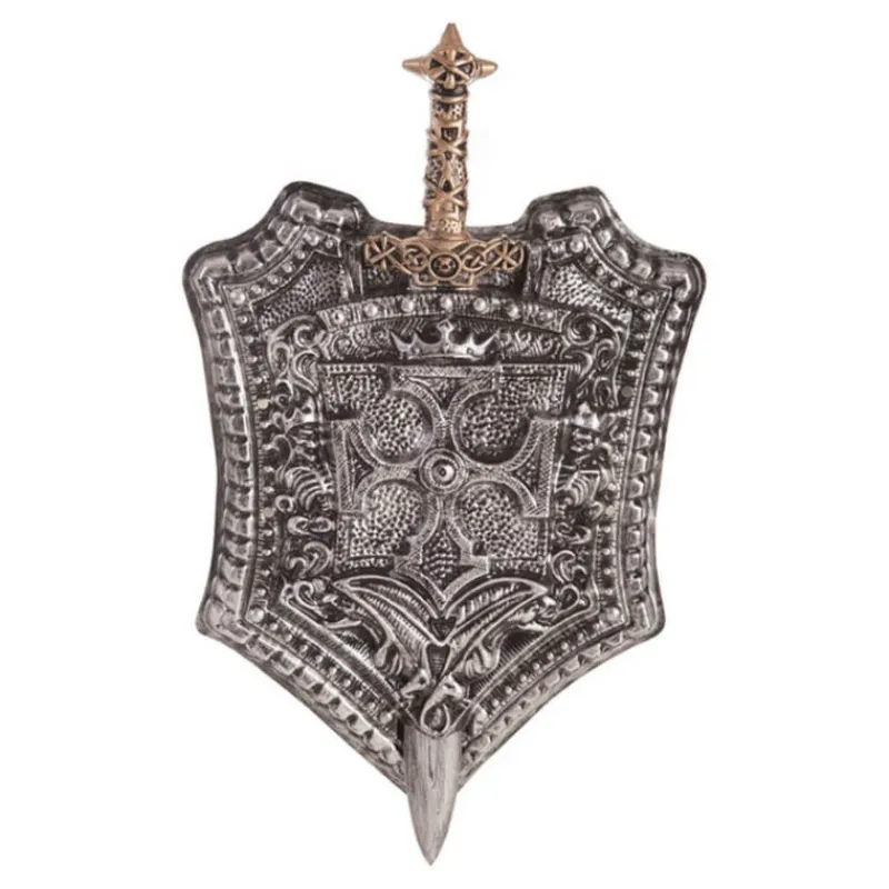 Disfrazzes Armas, Espadas Y Escudos Disfraces|Disfraces Series^Escudo y Espada con Cruz de 32x63 cm