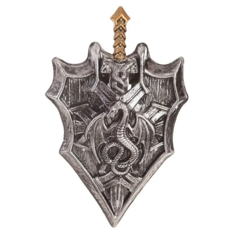 Disfrazzes Armas, Espadas Y Escudos Disfraces|Disfraces Series^Escudo y Espada con Dragón de 38x60 cm