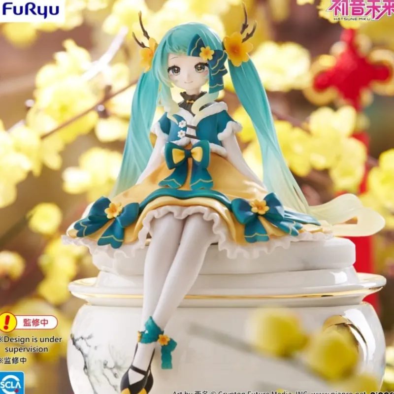 Hot Estatua de PVC Noodle Stopper Hatsune Miku 2025 Chinese New Year Ver. 14 cm Figuras