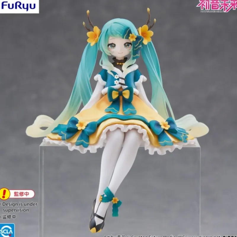 Hot Estatua de PVC Noodle Stopper Hatsune Miku 2025 Chinese New Year Ver. 14 cm Figuras