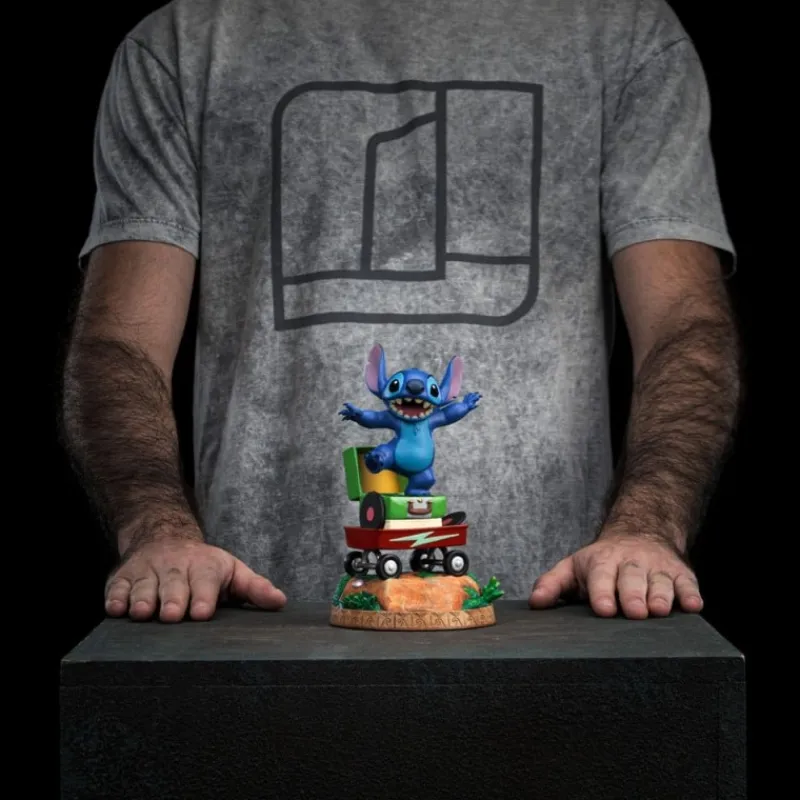 Iron Studios Películas Y Personajes De Disney ·Lilo Y Stitch|Figuras Disney De Colección ^Estatua de Stitch 1/10 Art Scale 17 cm de