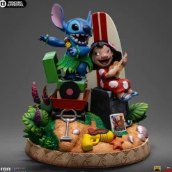 Outlet Estatua Lilo & Stitch 1/10 Deluxe Art Scale 20 cm Películas Y Personajes De Disney ·Lilo Y Stitch|Figuras Disney De Colección