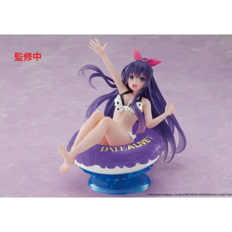 Hot Estatua PVC 10 cm Tohka Yatogami Aqua Float Girls Date A Live V Figuras
