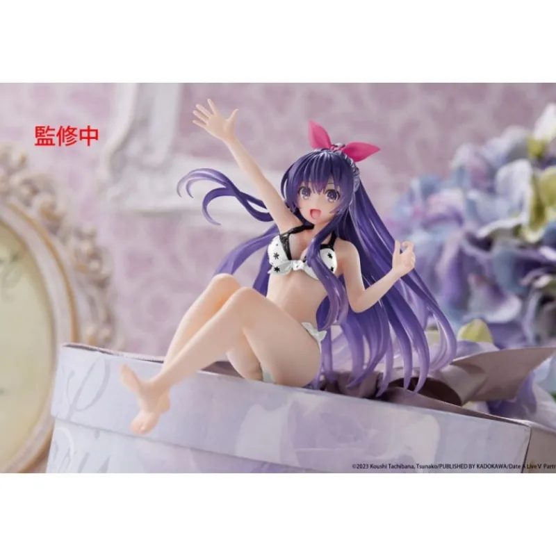 Hot Estatua PVC 10 cm Tohka Yatogami Aqua Float Girls Date A Live V Figuras