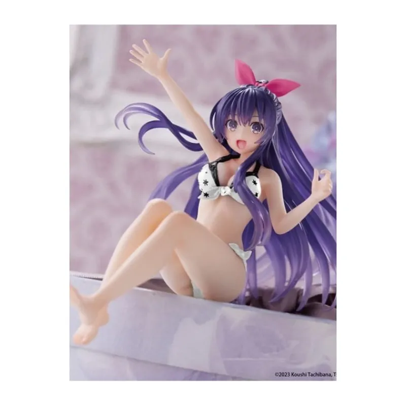 Hot Estatua PVC 10 cm Tohka Yatogami Aqua Float Girls Date A Live V Figuras