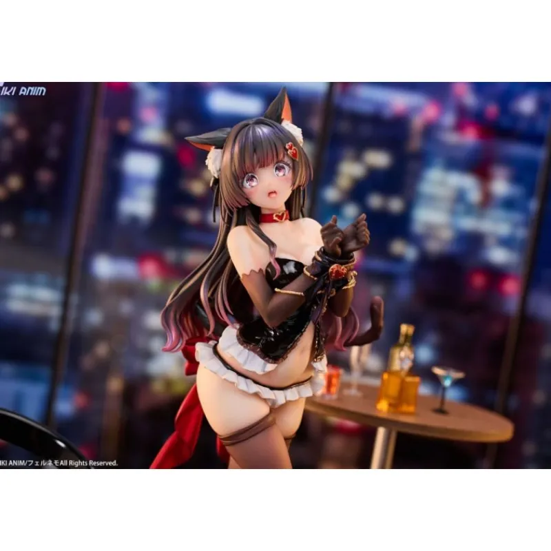 Clearance Estatua PVC 1/7 Shibarare Cat Ruhuna-chan 26 cm Figuras