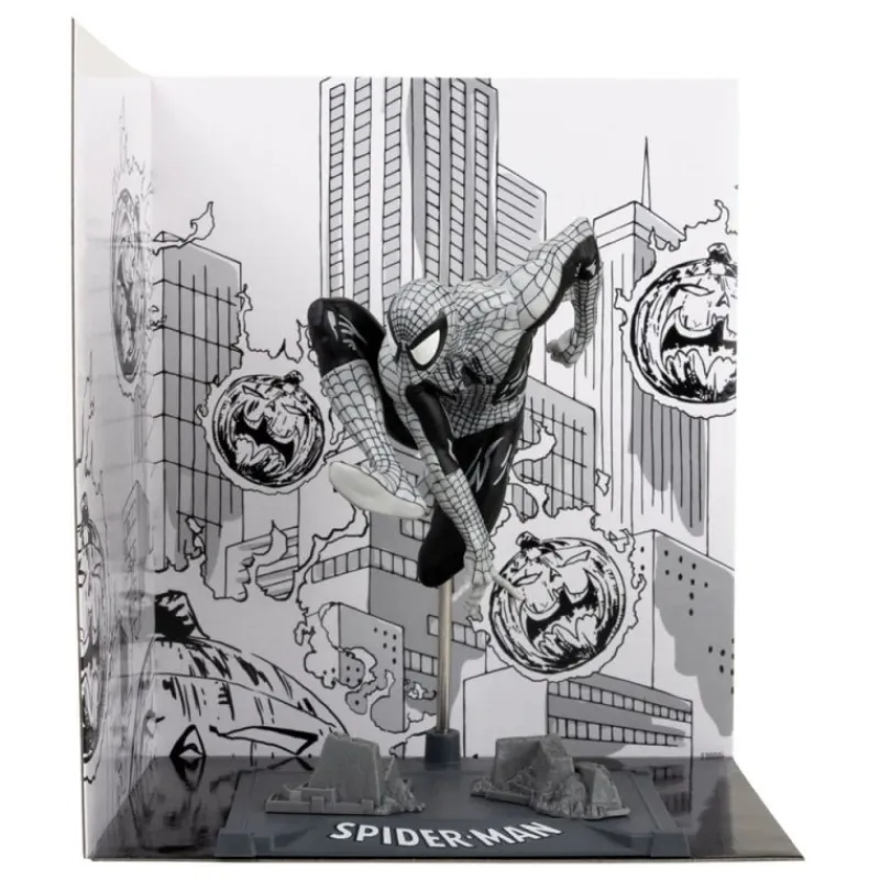 McFarlane Toys Superhéroes Marvel|Coleccionismo Marvel^Estatua PVC 1/10 Spider-Man Line Art Gold Label 10 cm