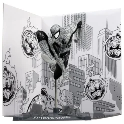 McFarlane Toys Superhéroes Marvel|Coleccionismo Marvel^Estatua PVC 1/10 Spider-Man Line Art Gold Label 10 cm