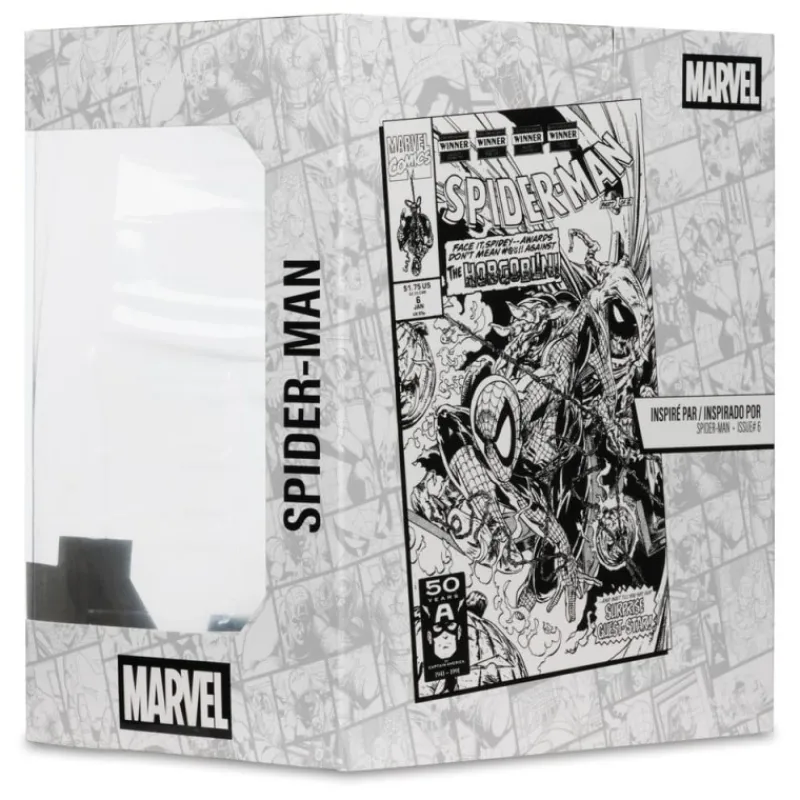 McFarlane Toys Superhéroes Marvel|Coleccionismo Marvel^Estatua PVC 1/10 Spider-Man Line Art Gold Label 10 cm