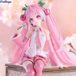 Estatua PVC Noodle Stopper Sakura Miku 2024 Pearl Color 15 cm Ramen Instantáneo