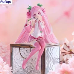 Estatua PVC Noodle Stopper Sakura Miku 2024 Pearl Color 15 cm Ramen Instantáneo