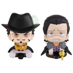 Megahouse Figuras One Piece^Estatuas PVC One Piece Dracule Mihawk & Crocodile 11 cm