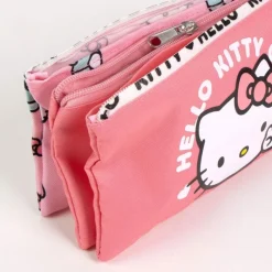 Cerdá Kids Para El Cole^Estuche portatodo 3 compartimentos Hello Kitty poliéster rosa