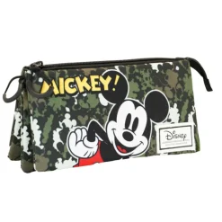 Best Estuche portatodo Mickey Mouse Verde Militar Papelería Disney