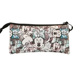 KaracterMania Papelería Disney|Películas Y Personajes De Disney ·Mickey & Minnie^Estuche Portatodo Triple Gris Disney Minnie Mouse Drawing