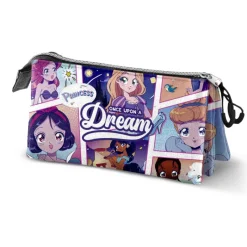 KaracterMania Papelería Disney^Estuche Portatodo Triple Disney Princesas Comic