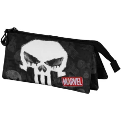 Best Estuche Portatodo Triple Marvel Punisher Skull Más Regalos De Marvel
