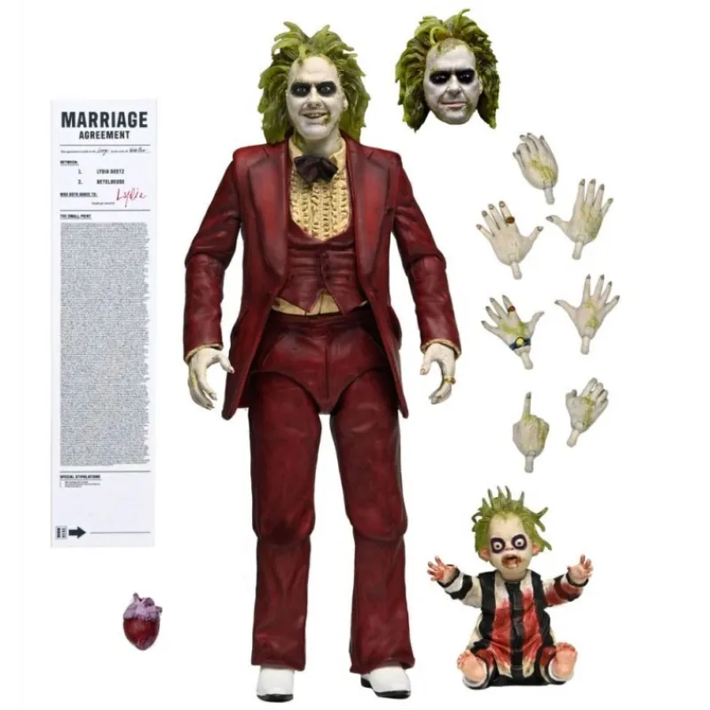 Neca Beetlejuice^Figura articulada Beetlejuice 18 cm Tuxedo Rojo