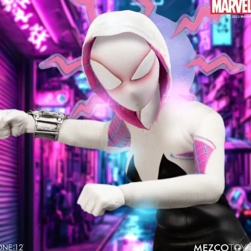 Mezco Toys Superhéroes Marvel|Coleccionismo Marvel^Figura articulada Ghost-Spider 1/12 Marvel 16 cm