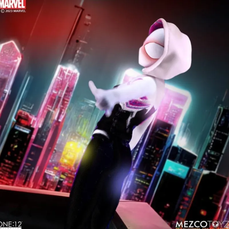 Mezco Toys Superhéroes Marvel|Coleccionismo Marvel^Figura articulada Ghost-Spider 1/12 Marvel 16 cm