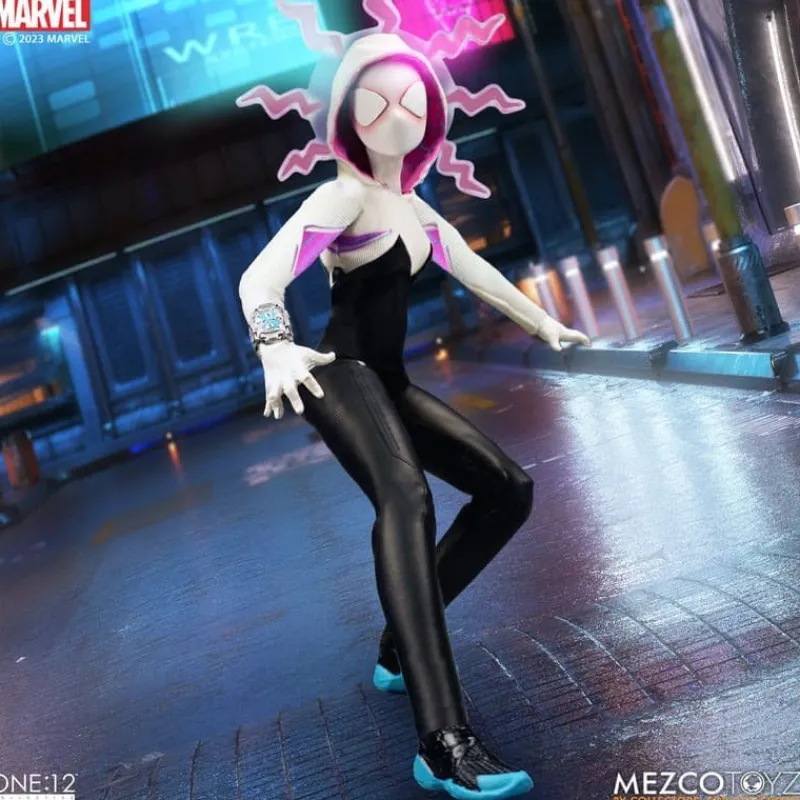 Mezco Toys Superhéroes Marvel|Coleccionismo Marvel^Figura articulada Ghost-Spider 1/12 Marvel 16 cm