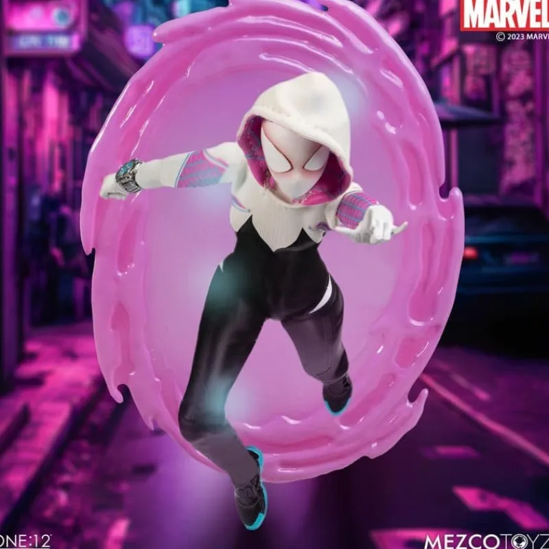 Mezco Toys Superhéroes Marvel|Coleccionismo Marvel^Figura articulada Ghost-Spider 1/12 Marvel 16 cm