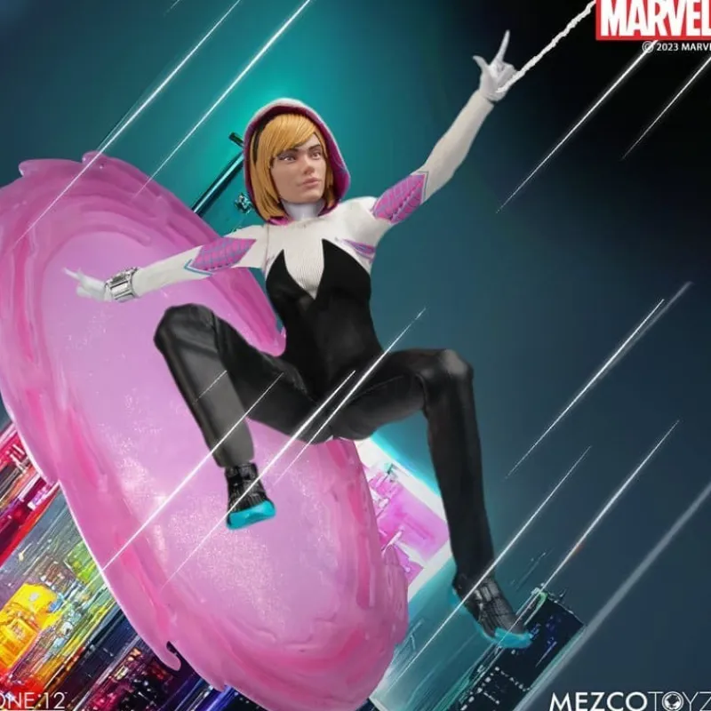 Mezco Toys Superhéroes Marvel|Coleccionismo Marvel^Figura articulada Ghost-Spider 1/12 Marvel 16 cm