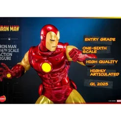 Outlet Figura articulada Iron Man 1/6 con LED 32 cm Superhéroes Marvel|Coleccionismo Marvel