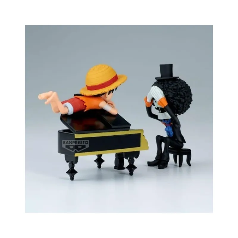 Banpresto Cosas De Luffy One Piece|Figuras One Piece^Figura Monkey D. Luffy & Brook One Piece 8 cm
