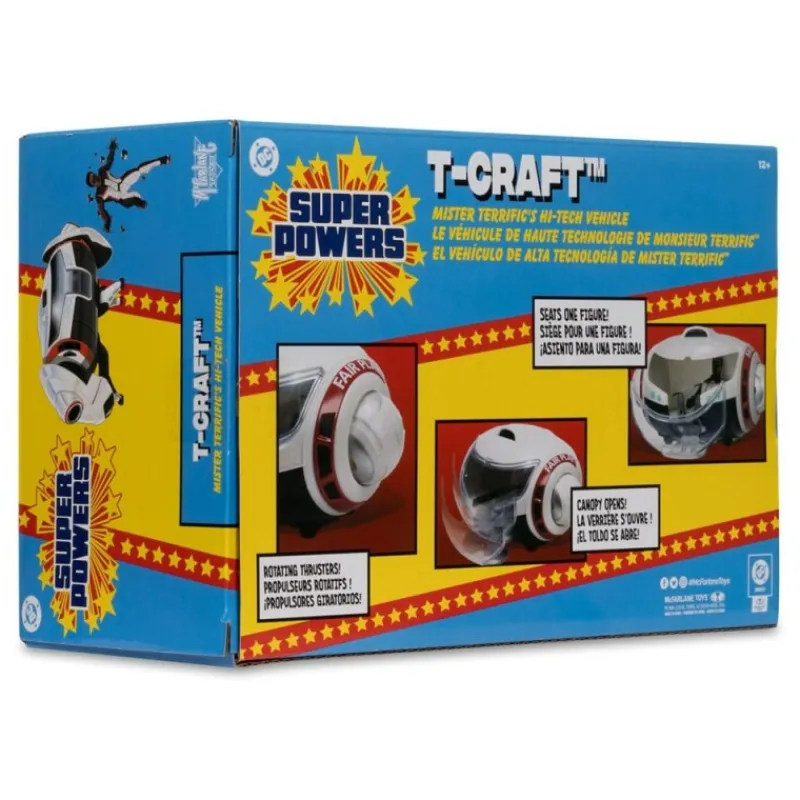McFarlane Toys Regalos De Superhéroes Dc|Figuras Dc^Figura con Vehículo Super Powers Mr. Terrific & T-Craft McFarlane