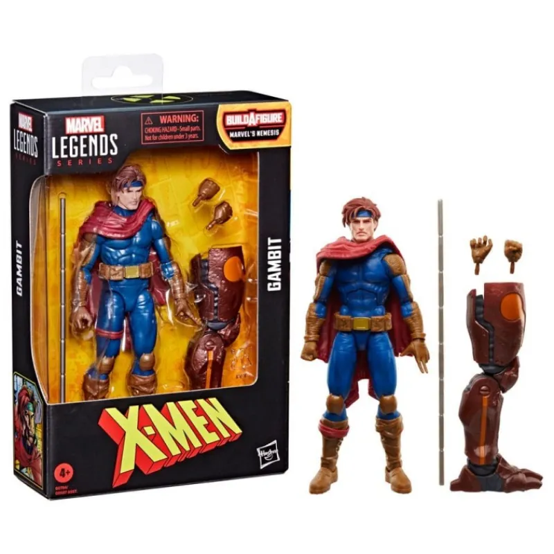 Hasbro Superhéroes Marvel|Coleccionismo Marvel^Figura de Acción Gambito Marvel Legends X-Men 15 cm