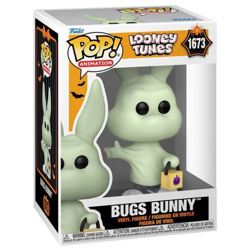 Funko Regalos De Otras Series^Figura de Vinilo Looney Tunes Halloween Bugs Bunny Fantasma 9 cm