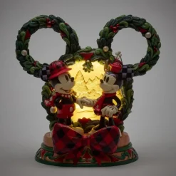 Enesco Películas Y Personajes De Disney ·Mickey & Minnie|Figuras Disney De Colección ^Figura Diorama Disney Mickey y Minnie Navideña