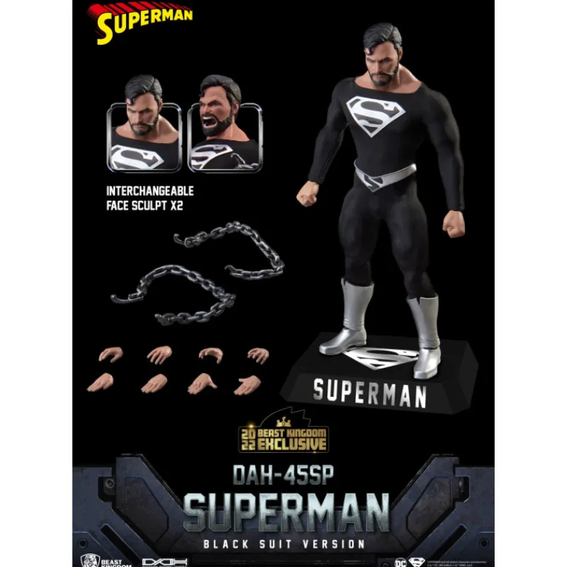 Discount Figura Dynamic8H DC Superman Traje Negro Especial Figuras Dc