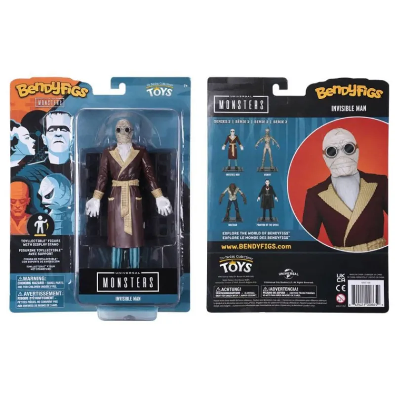 The Noble Collection Coleccionismo De Miedo Y Terror^Figura El Hombre Invisible Bendyfigs 17 cm