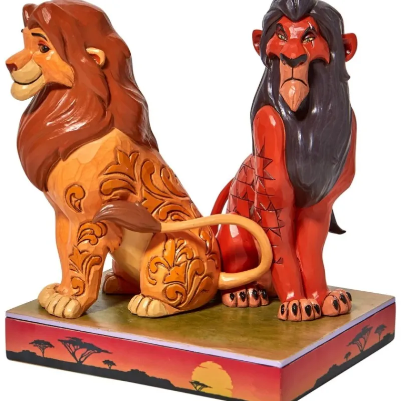 Otros Fabricantes Películas Y Personajes De Disney ·El Rey León|Figuras Disney De Colección ^Figura Enesco Disney El Rey León Simba y Scar 16.5 cm