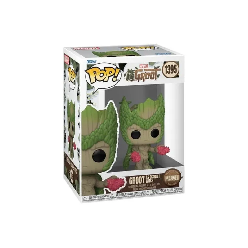Funko Superhéroes Marvel|Funko Marvel^Figura POP! Bruja Escarlata Groot Marvel